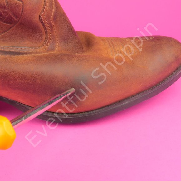 Ariat Stampede Heritage Leather Western Boots in Brown Size 9.5 D - Picture 4 of 12